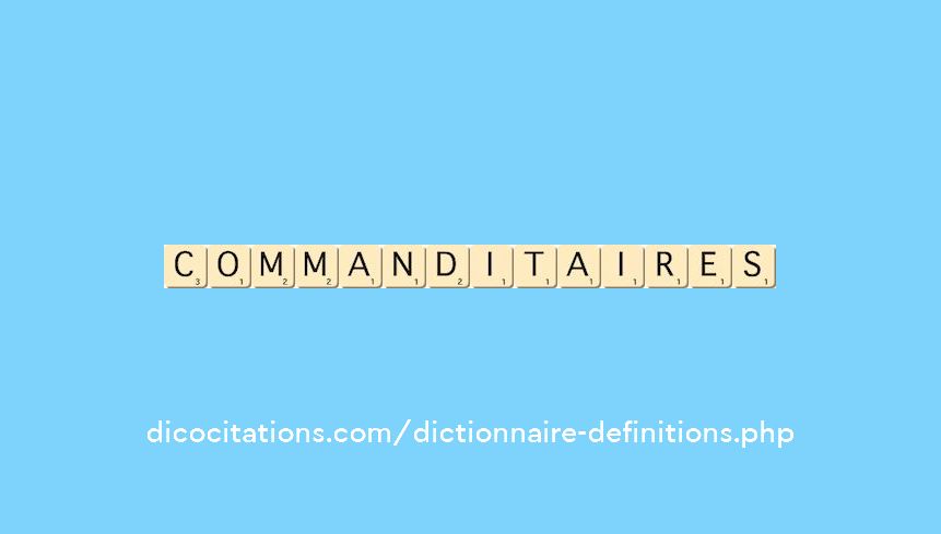 commanditaires commanditaires