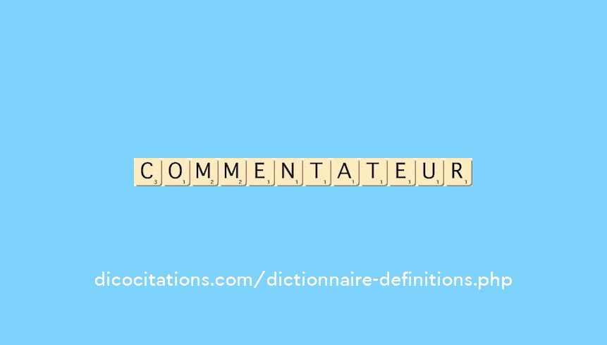 commentateur commentateur