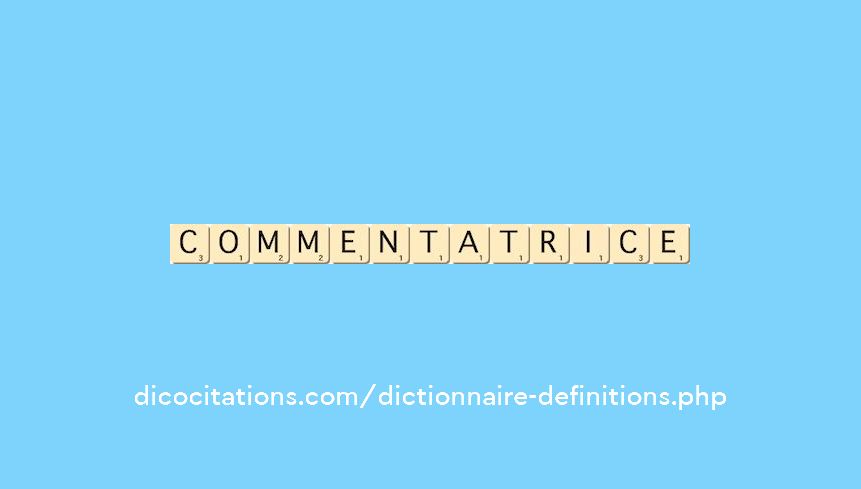 commentatrice commentatrice