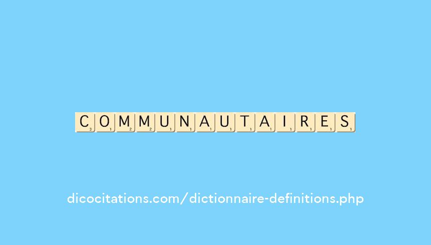 communautaires communautaires