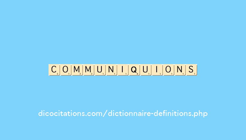 communiquions communiquions