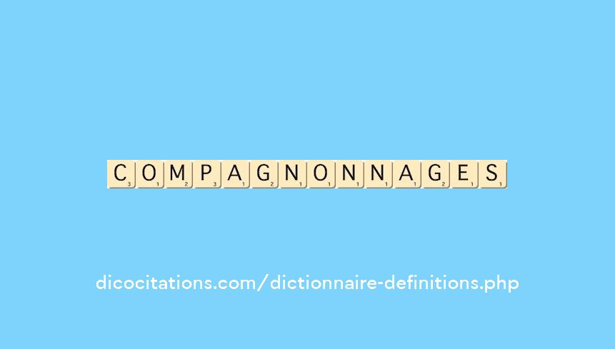 compagnonnages compagnonnages