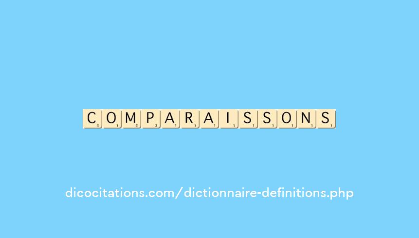 comparaissons comparaissons