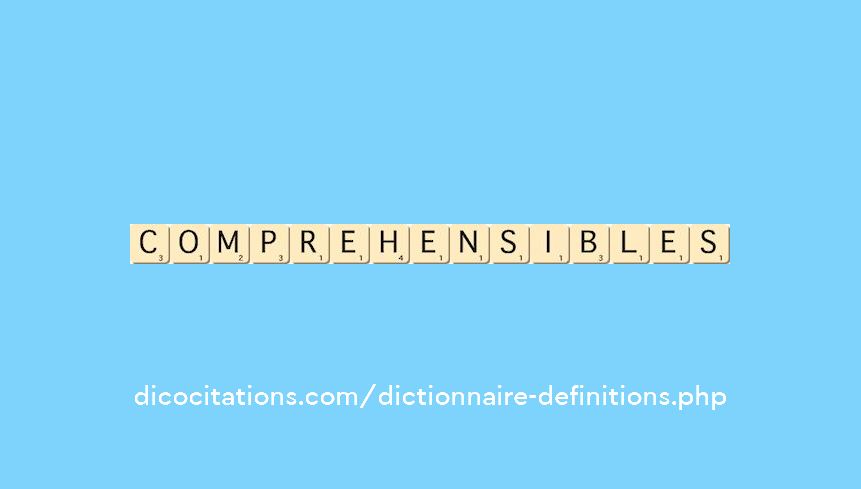 comprehensibles comprehensibles