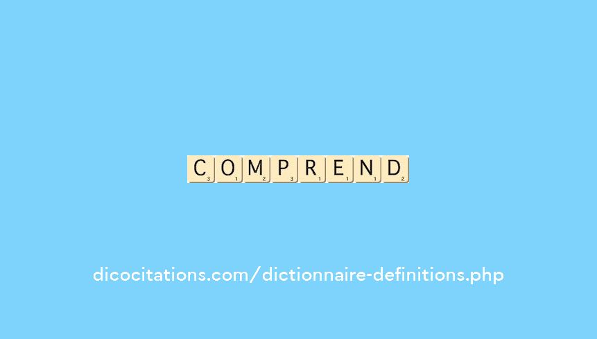 comprend comprend
