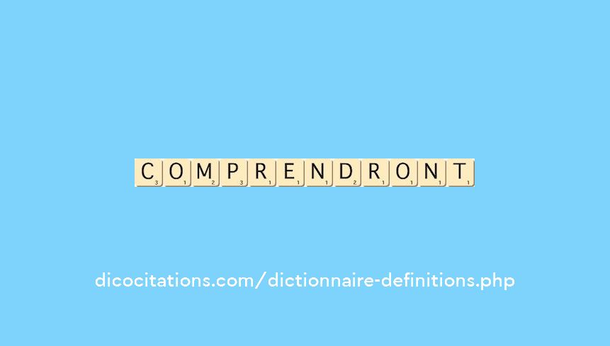 comprendront comprendront
