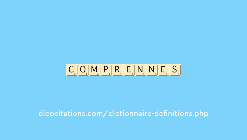 comprennes comprennes