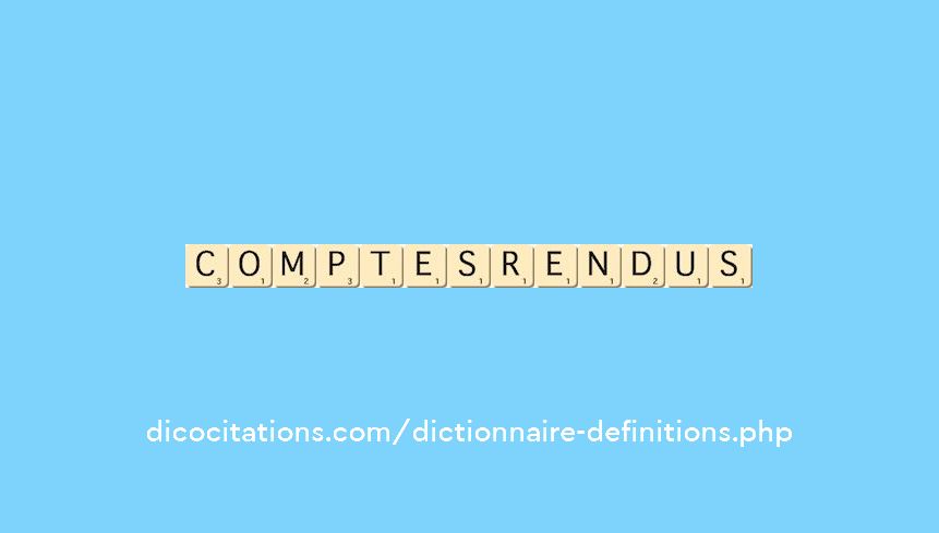 comptes-rendus comptes-rendus