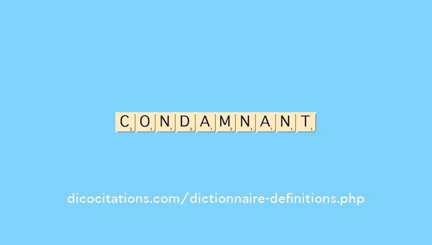 condamnant