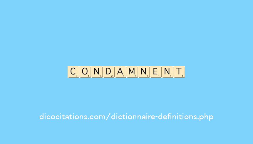 condamnent condamnent