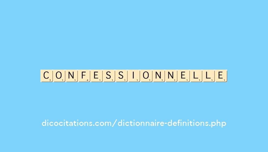 confessionnelle confessionnelle