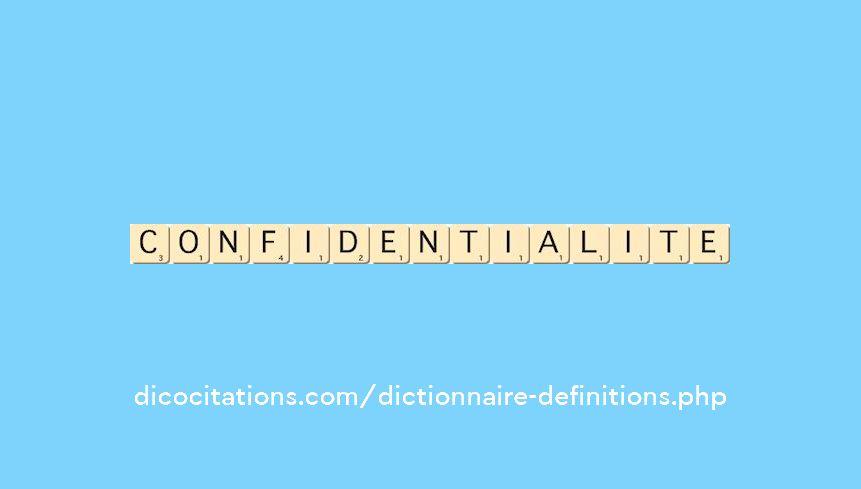 confidentialite confidentialite