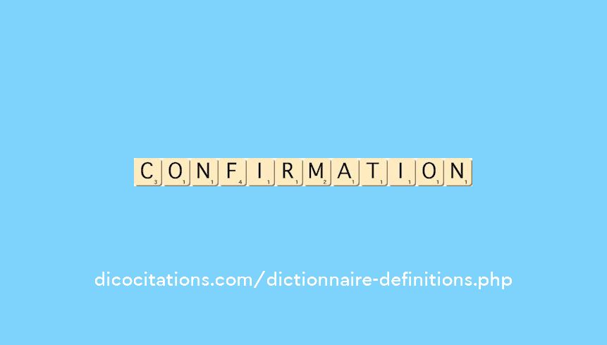 confirmation