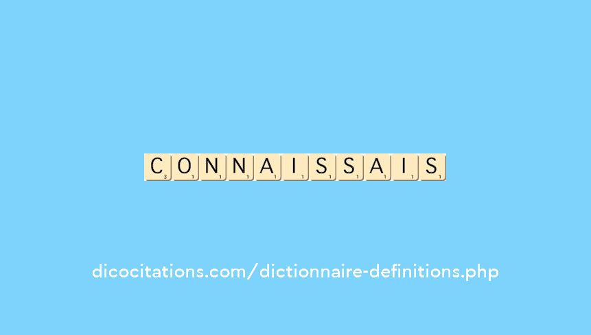connaissais connaissais