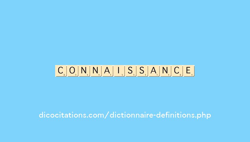 connaissance