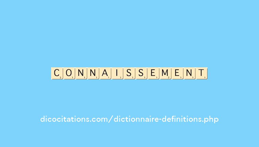 connaissement