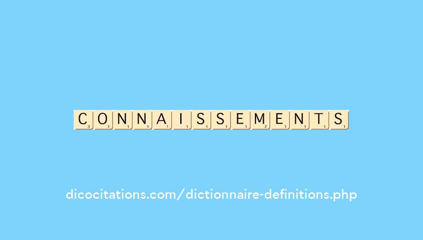 connaissements connaissements