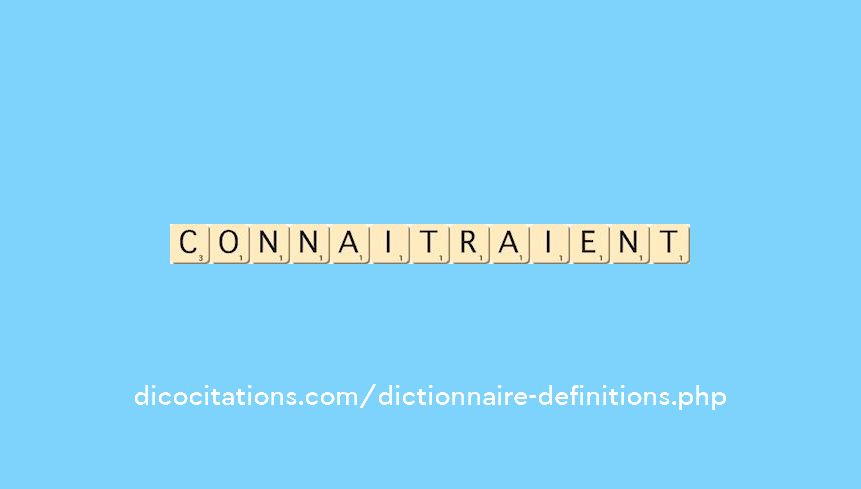 connaitraient connaitraient