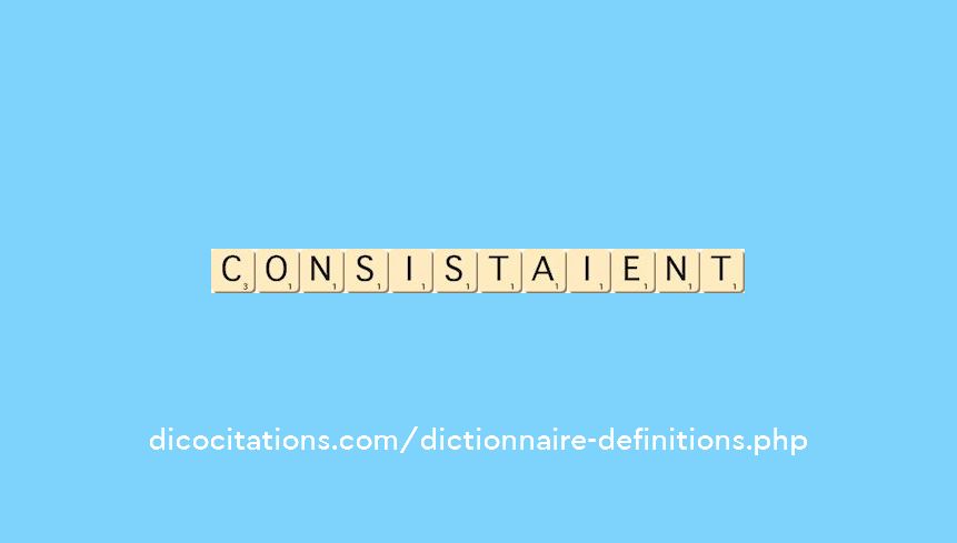consistaient consistaient