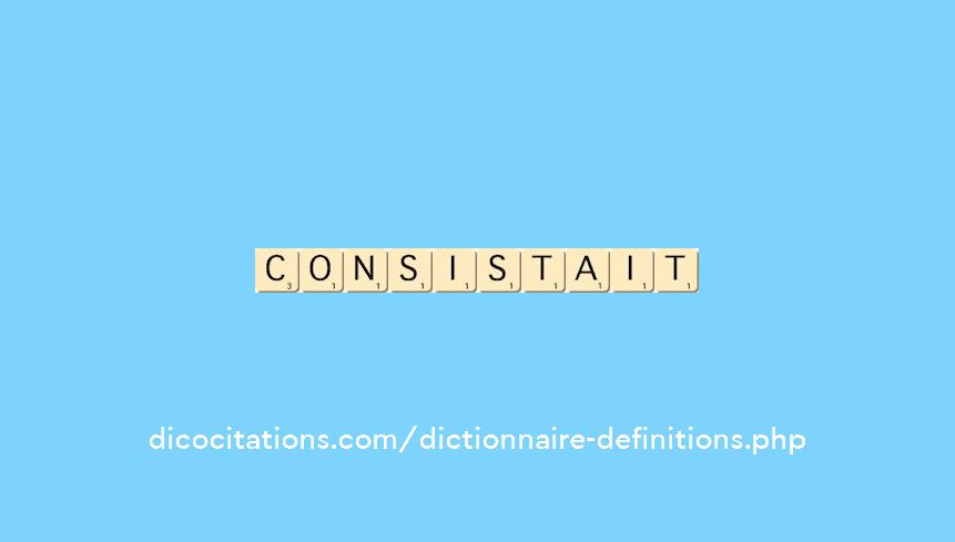 consistait consistait