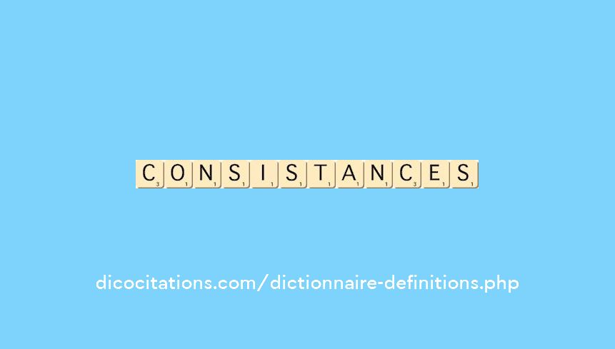 consistances consistances