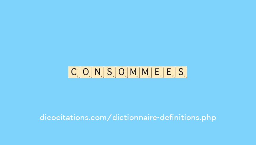 consommees consommees