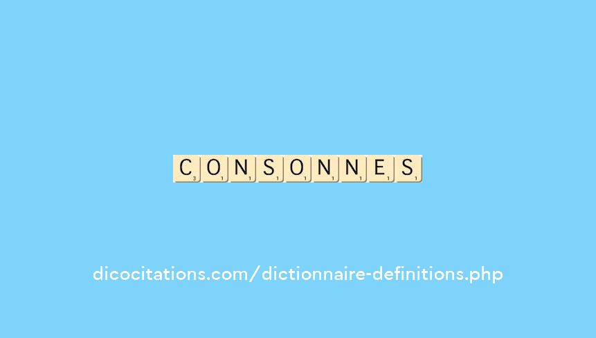 consonnes consonnes