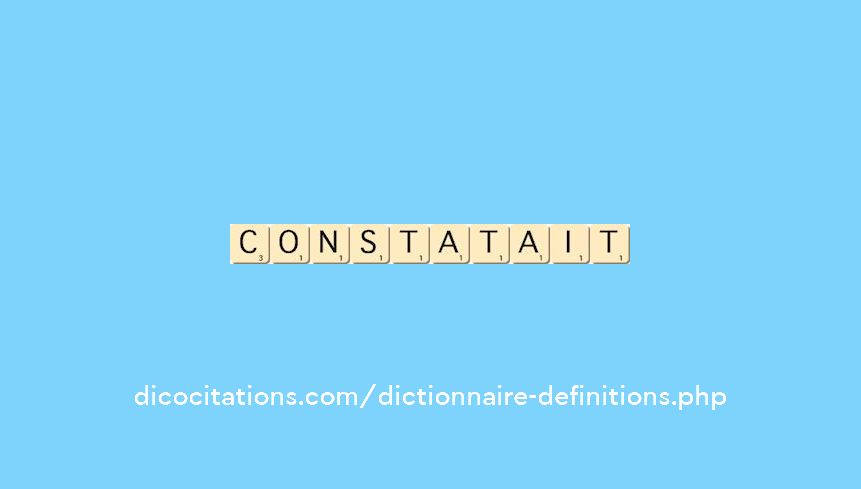 constatait constatait