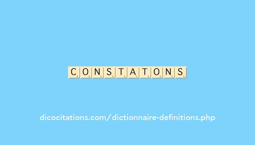 constatons constatons