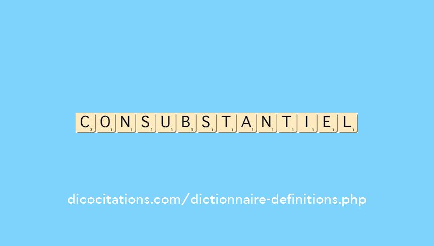 consubstantiel consubstantiel