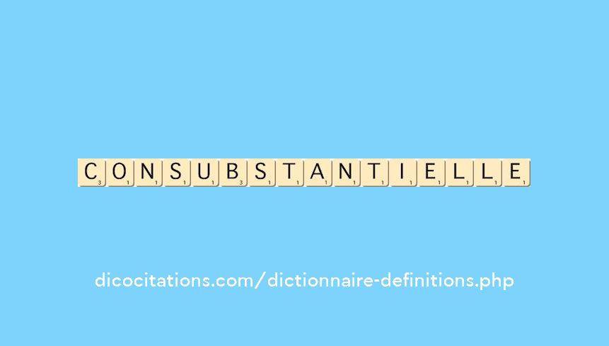 consubstantielle consubstantielle