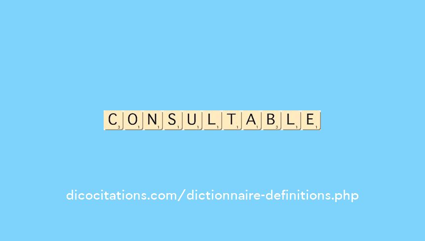consultable
