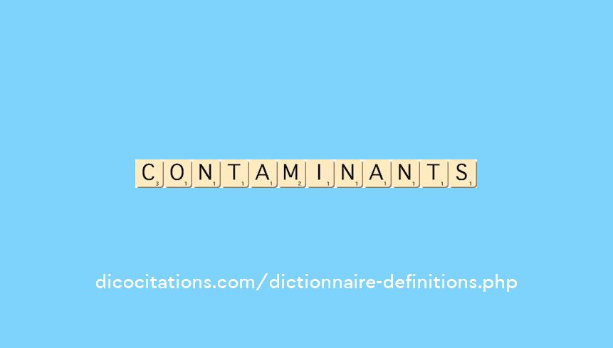 contaminants contaminants