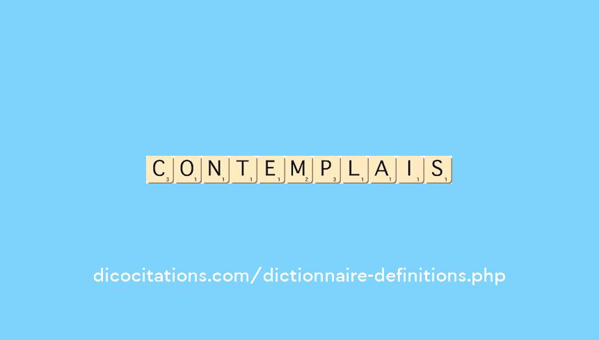 contemplais contemplais