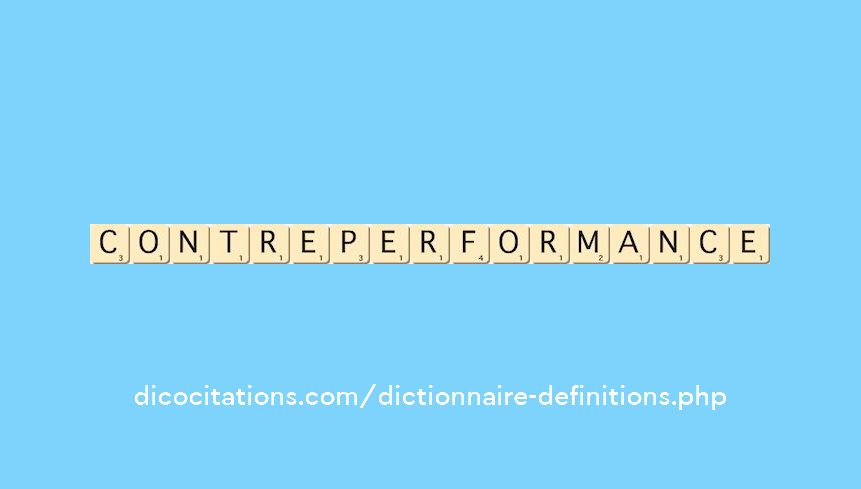 contre-performance contre-performance