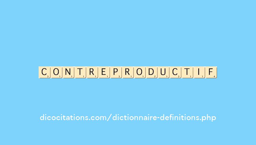 contre-productif contre-productif