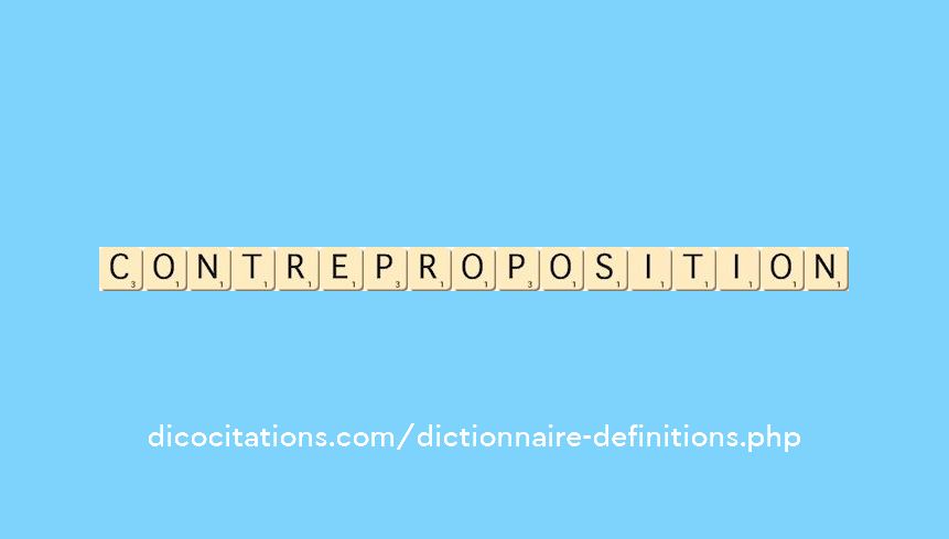 contre-proposition