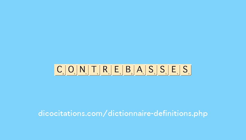 contrebasses contrebasses