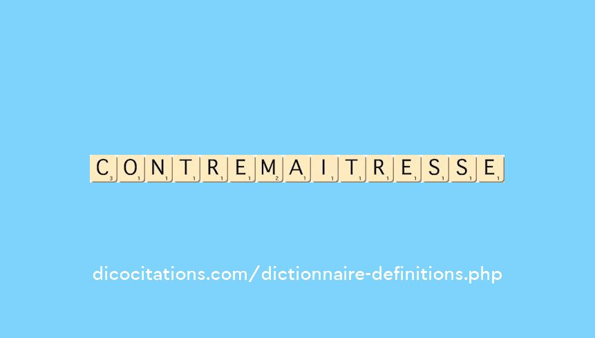 contremaitresse contremaitresse