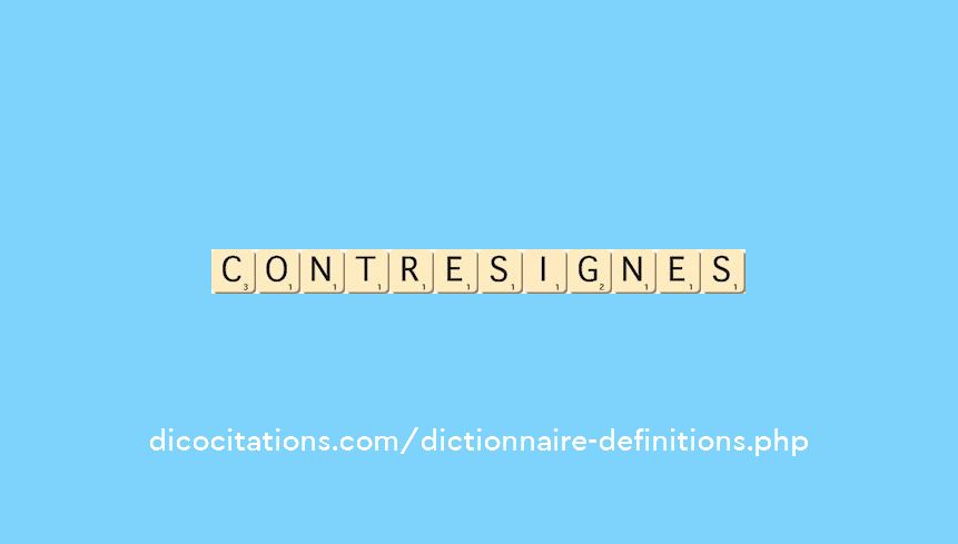 contresignes contresignes
