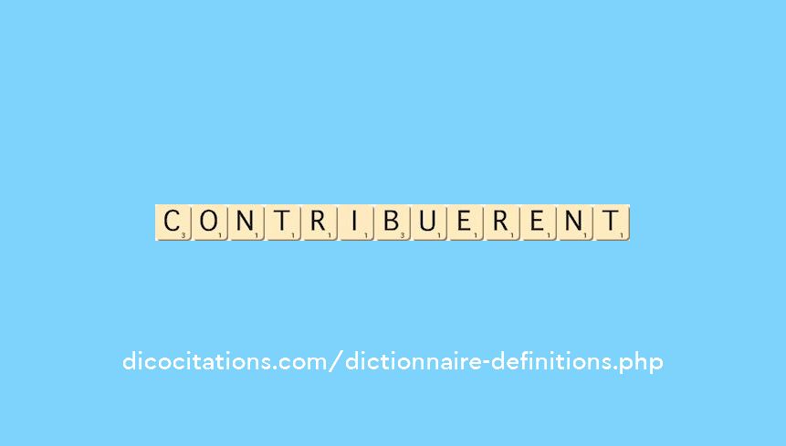 contribuerent contribuerent