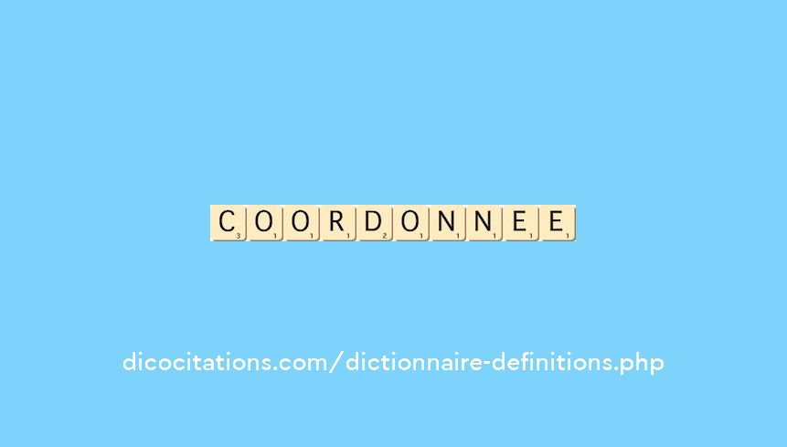 coordonnee coordonnee