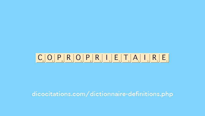 coproprietaire