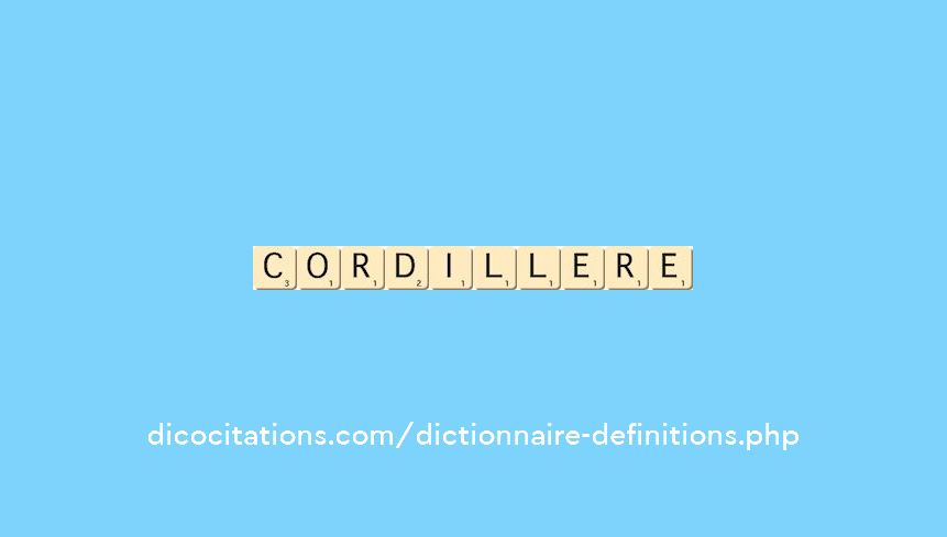 cordillere cordillere