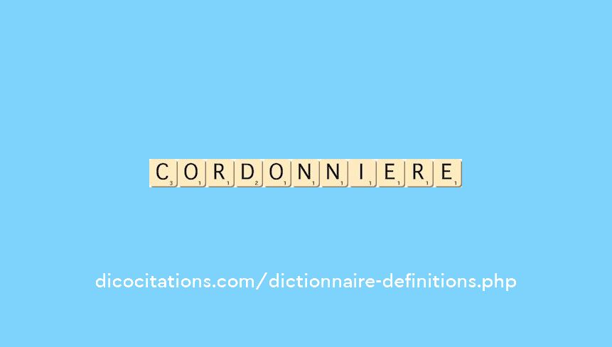 cordonniere cordonniere
