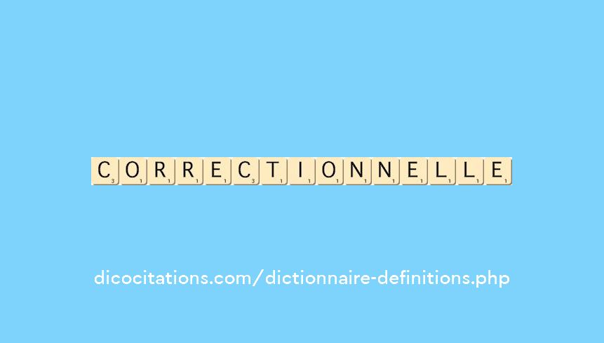 correctionnelle