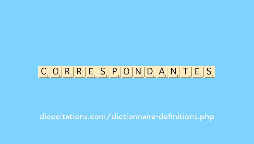 correspondantes