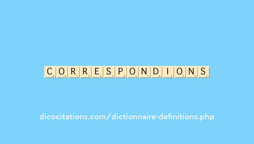 correspondions correspondions
