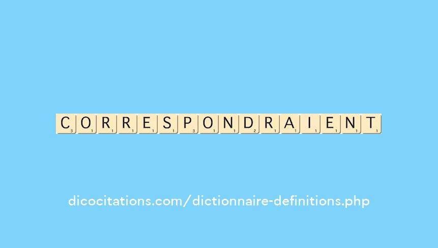 correspondraient correspondraient