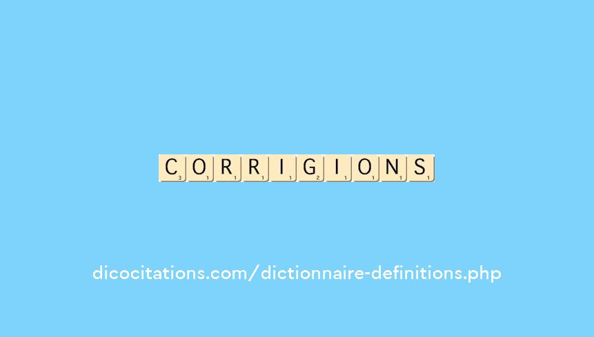 corrigions corrigions